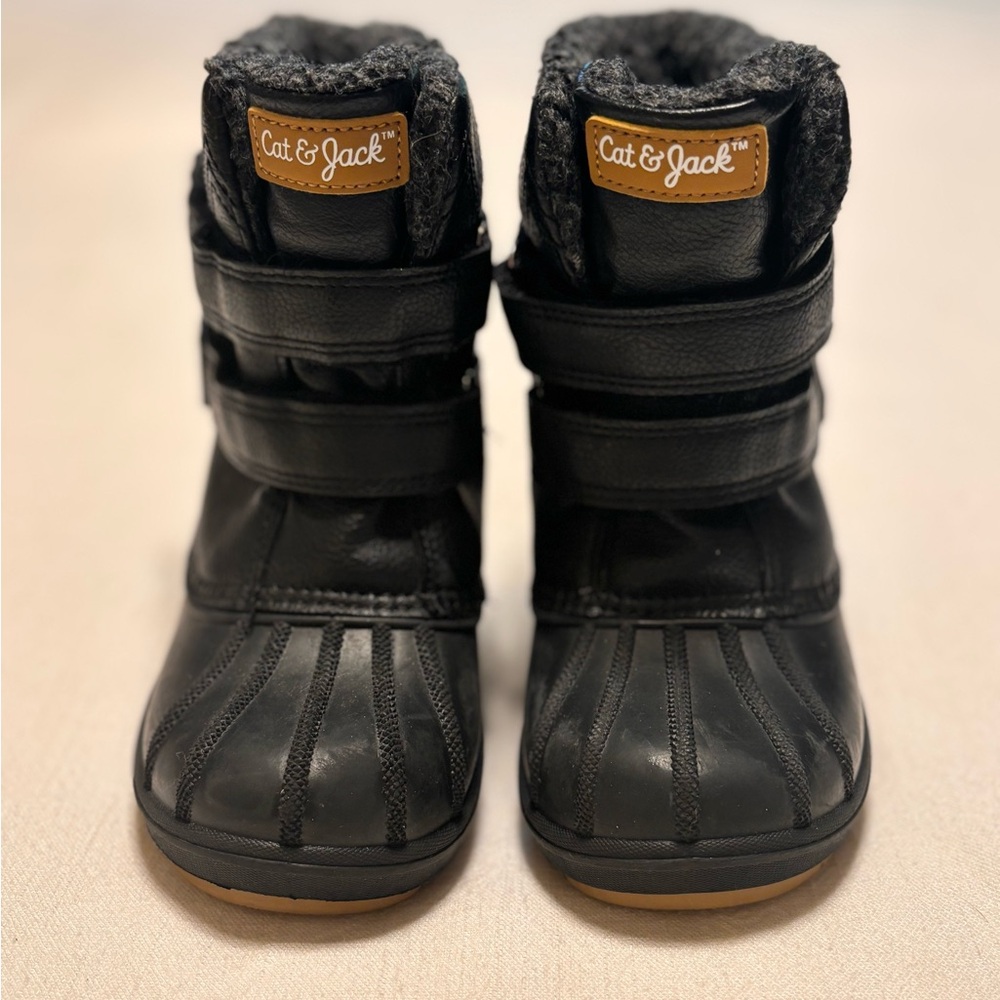 Cat & Jack Black and Brown Kids Boots